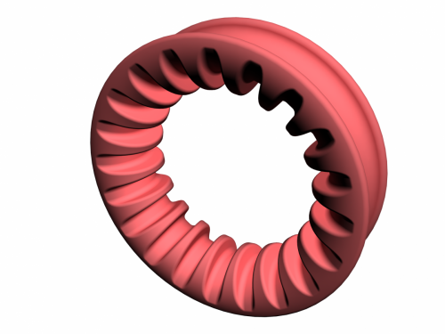 Rib Style - 24mm Ring - Style I - 1 - 4-30 Red - Left