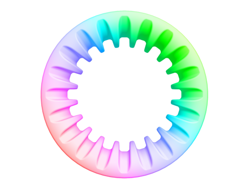 Rib Style - 24mm Ring - Style I - 1 - 4-30 multicolor - Side